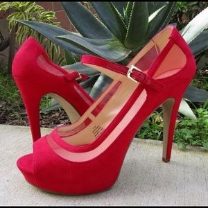 Nine West Peep Toe Platform Heels